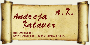Andreja Kalaver vizit kartica